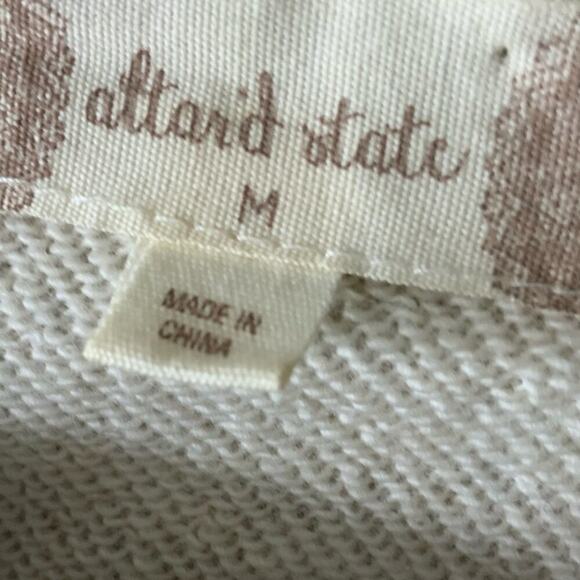 Altard State Shirt Womens Medium Long Sleeve Raglan Cut Crewneck Preppy Pullover - Picture 6 of 8